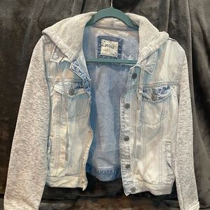 Jean jacket sweatshirt hybrid